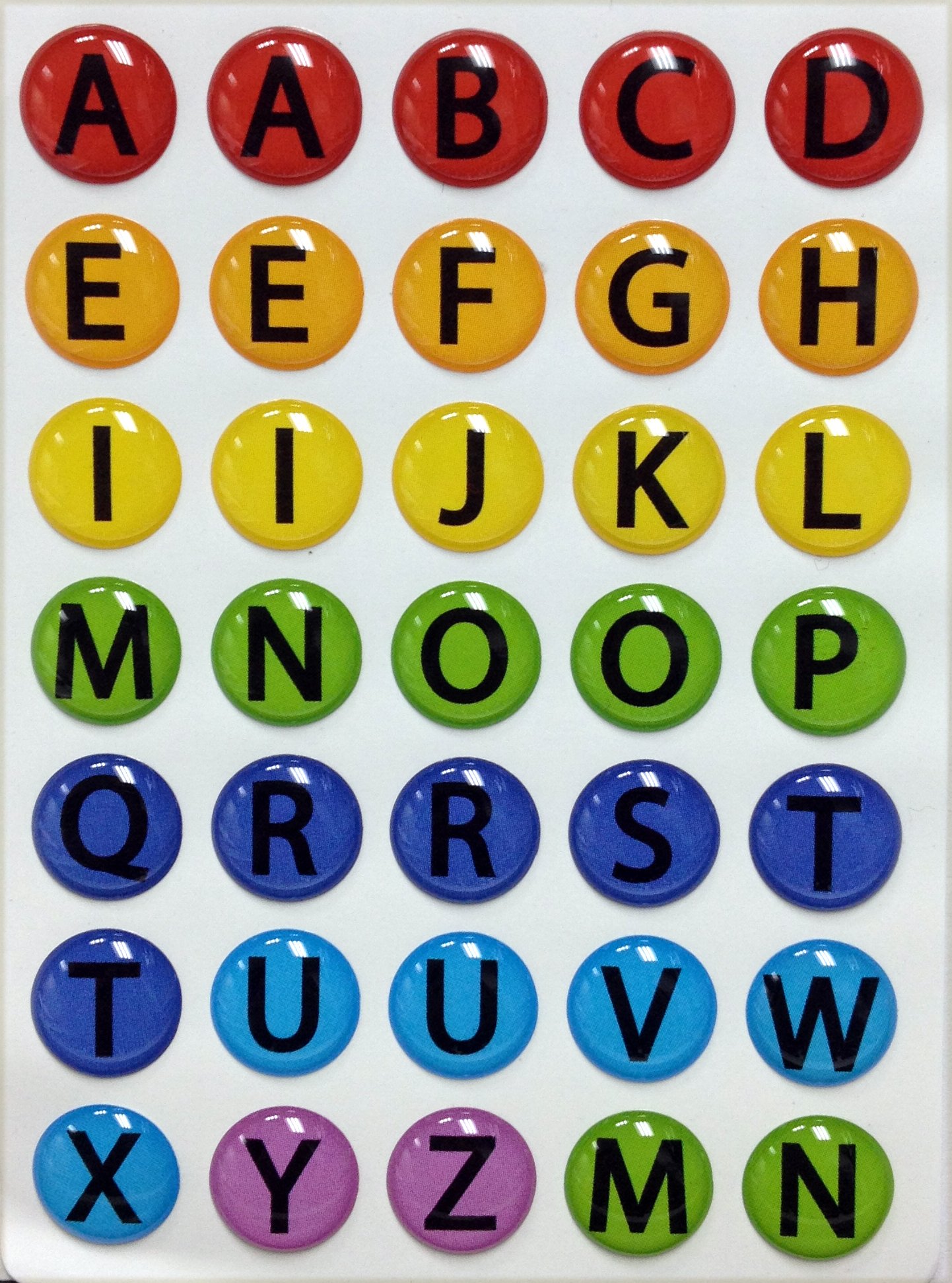 Amazon.com: 3D Semi-circular Colorful Alphabet A-Z ABC's 35 Pieces